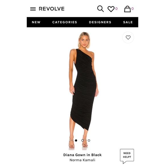 ASO Sarah Jessica Parker & Alessandra Ambrosio Black Norma Kamali Diana Gown XS - Picture 10 of 16